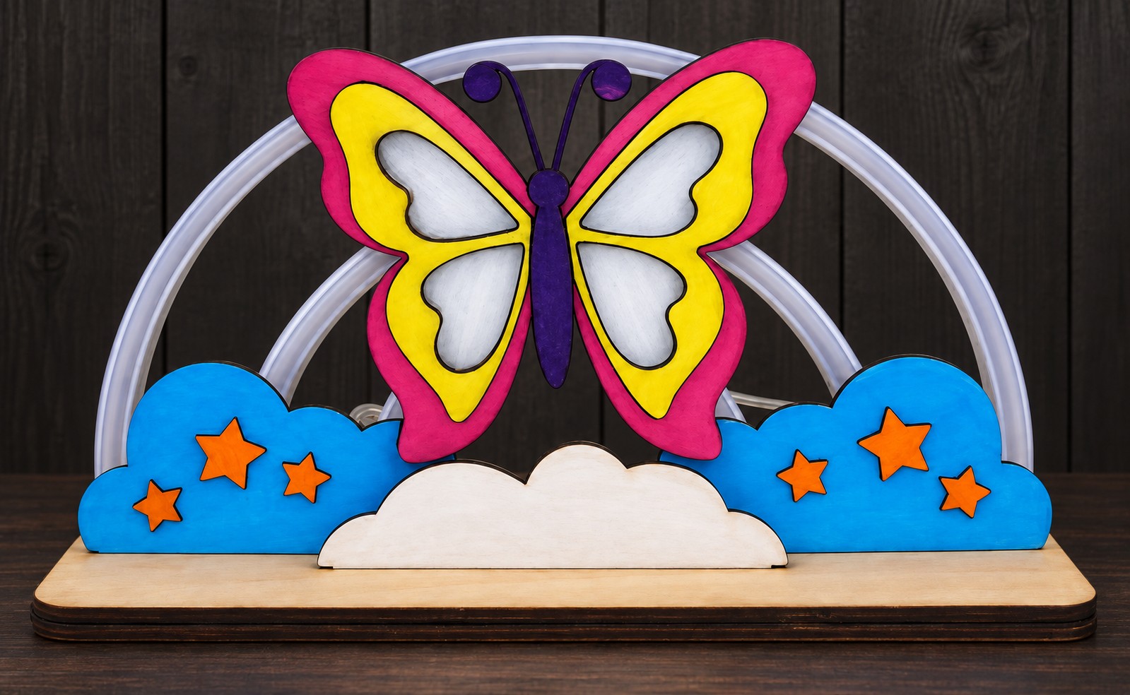 Butterfly rainbow lamp — unlit — AL 9a