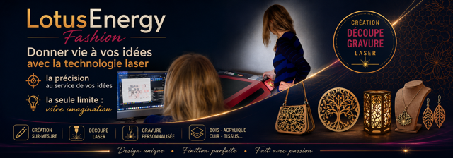 Lotus Energy Creation — laser cutting and engraving, bespoke creations