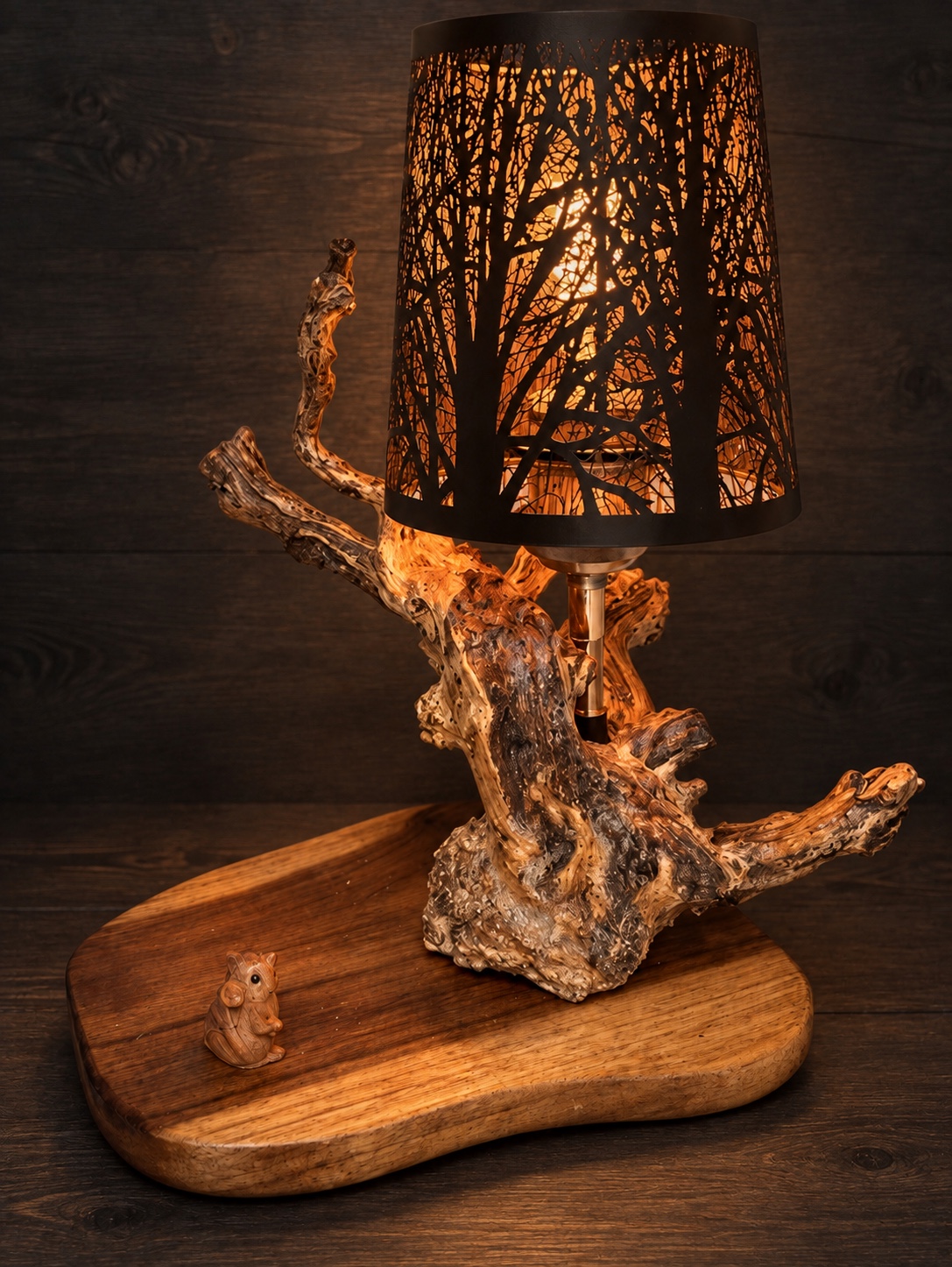 Recycled wood lamps — image 1