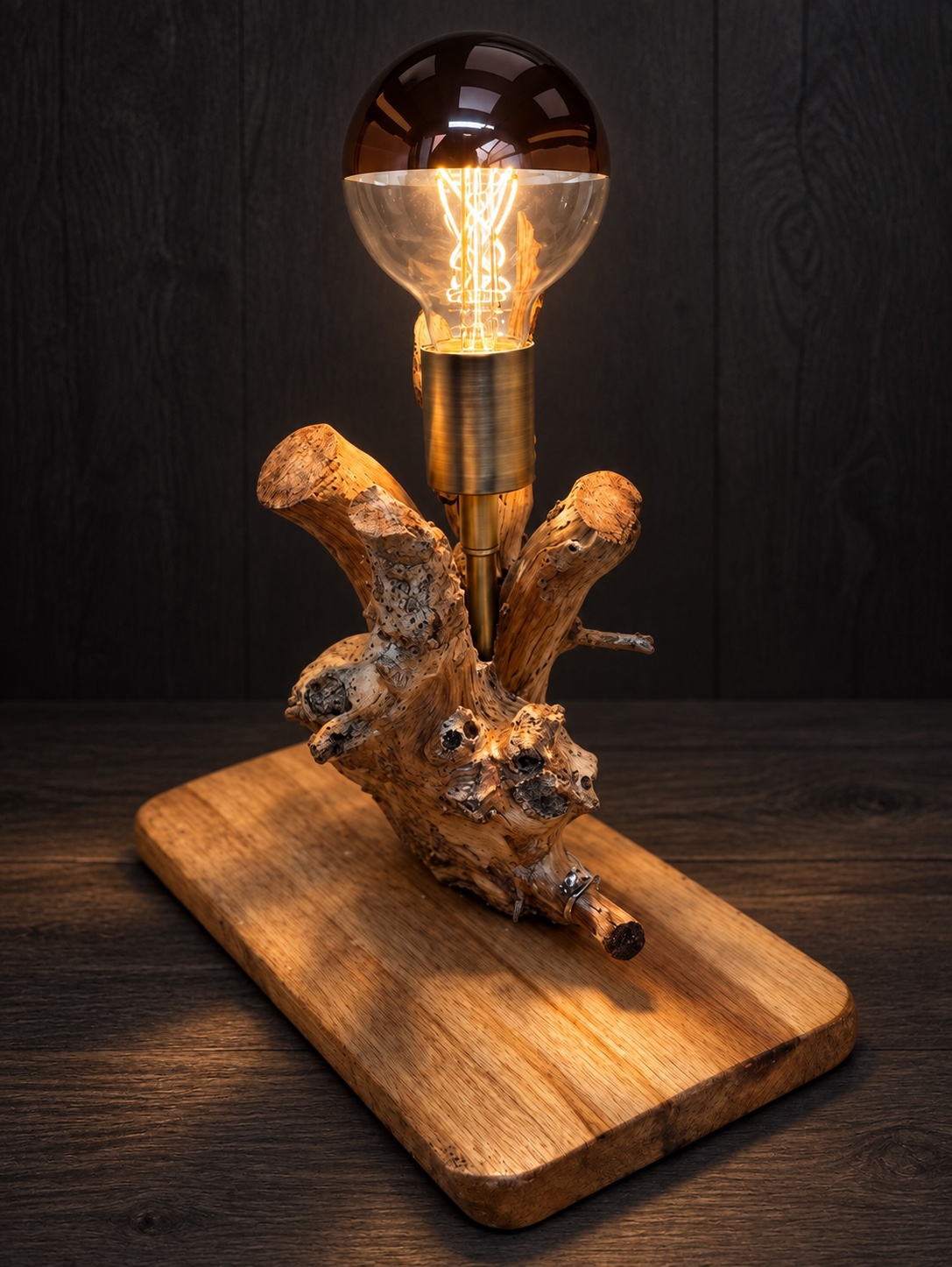 Recycled wood lamps — image 3